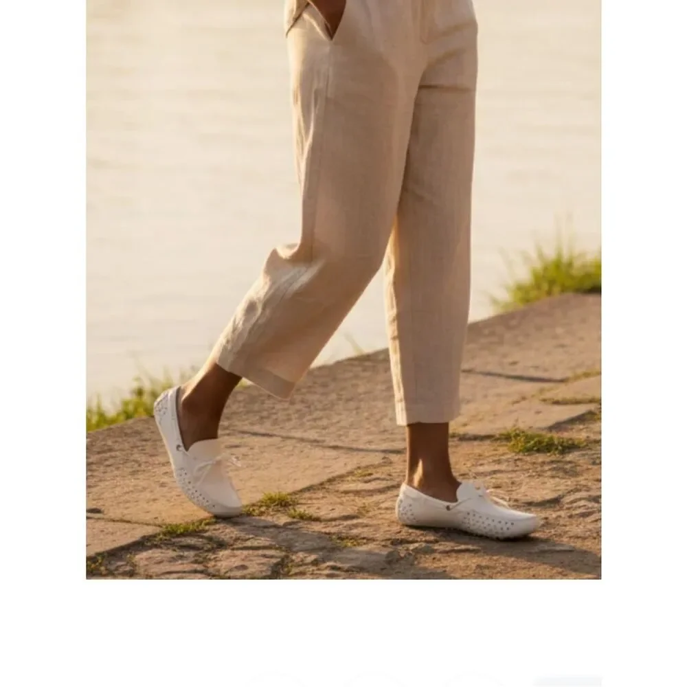 PEOPLE Footwear Senna boat shoes, Picket White, size women 7, NWT